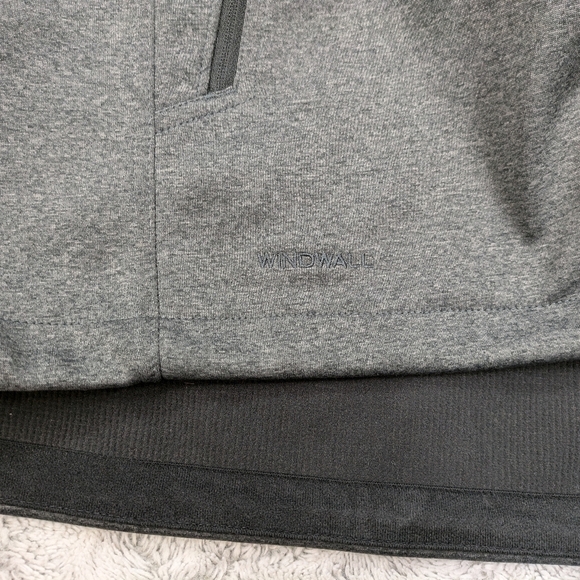 The North Face Vest Men's XL Gray Heather Ridgewall Soft Shell Wind Full Zip - Picture 9 of 10